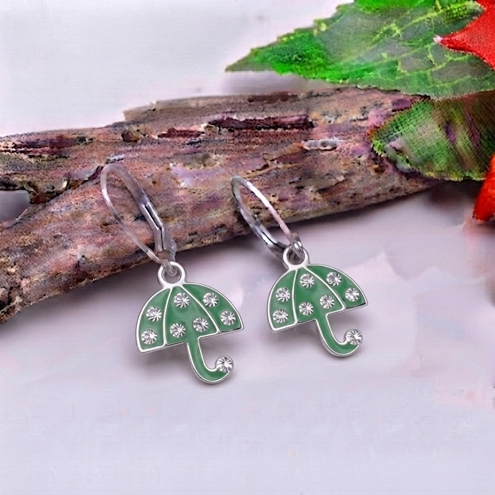 The99Jewel Elegant Jewellery Austrian Stone Umbrella Shape Earrings