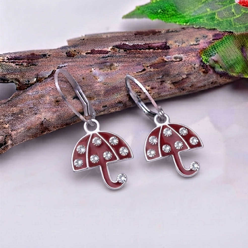 The99Jewel Elegant Jewellery Austrian Stone Umbrella Shape Earrings