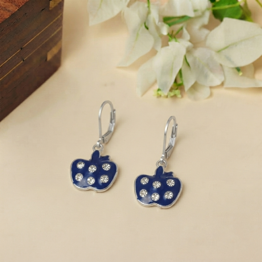 The99Jewel Premium Silver Plated Party Wear Austrian Hoop Earrings