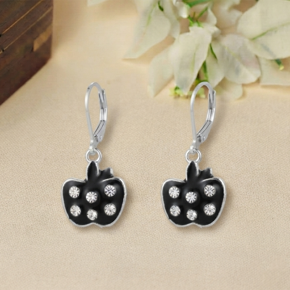 The99Jewel Premium Silver Plated Party Wear Austrian Hoop Earrings