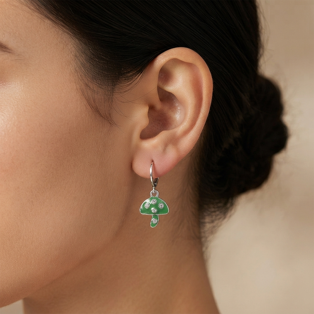 The99Jewel Contemporary Silver Plated Austrian Stone Hoop Earrings for Women
