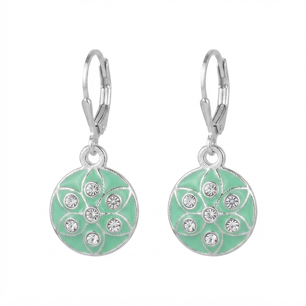 The99Jewel Chic Designer Silver Plated Austrian Stone Hoop Earrings for Party Wear