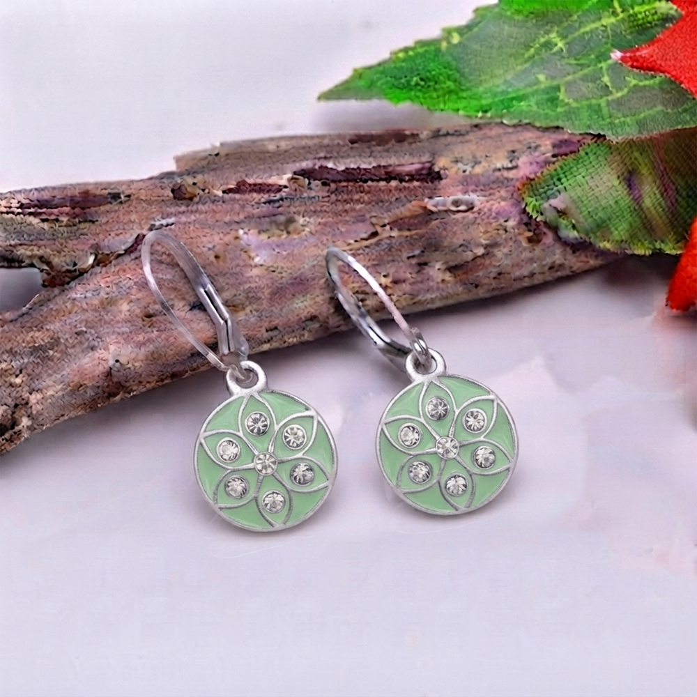 The99Jewel Chic Designer Austrian Stone Hoop Earrings for Party Wear