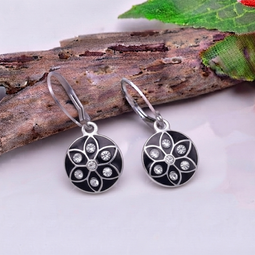 The99Jewel Chic Designer Austrian Stone Hoop Earrings for Party Wear