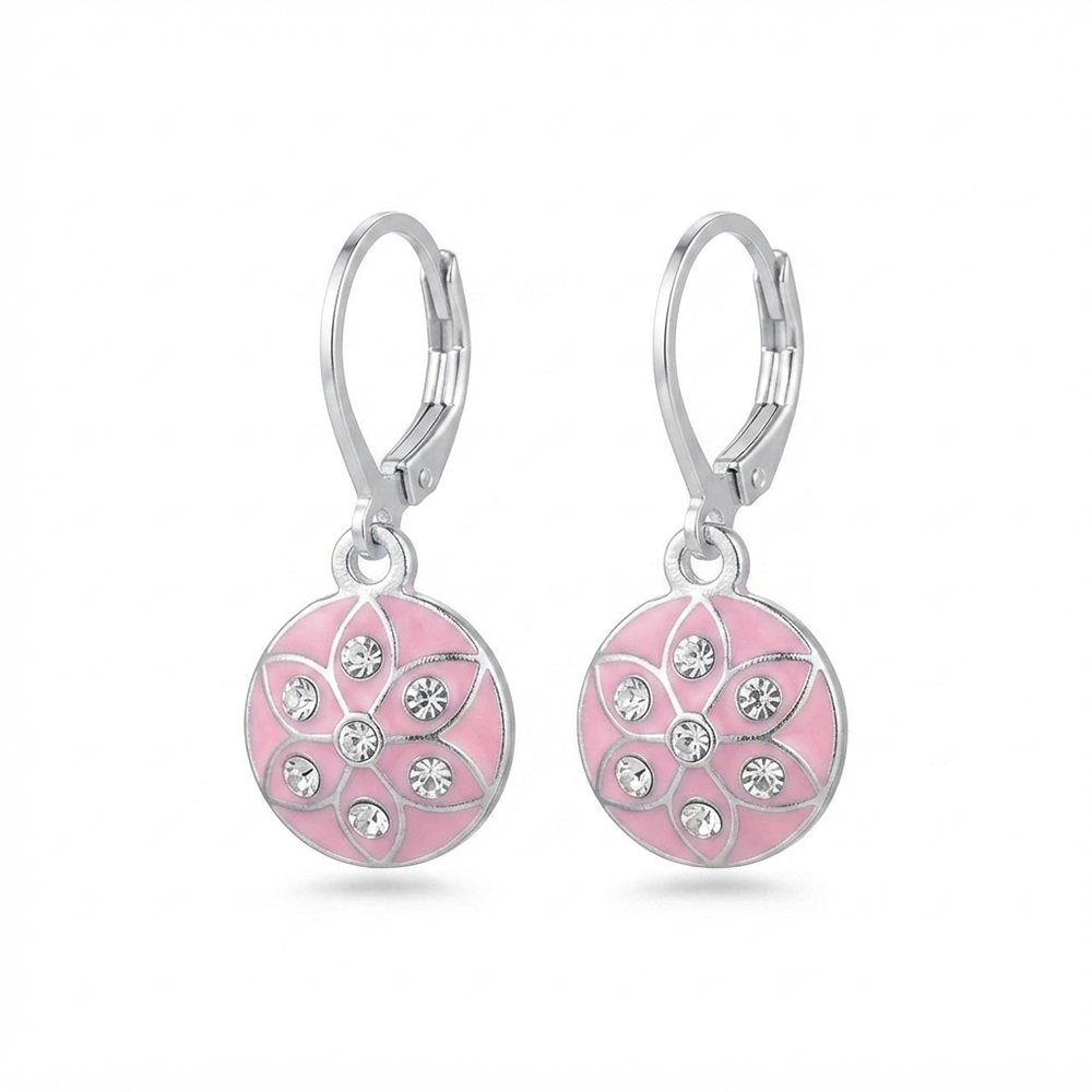The99Jewel Chic Designer Silver Plated Austrian Stone Hoop Earrings for Party Wear