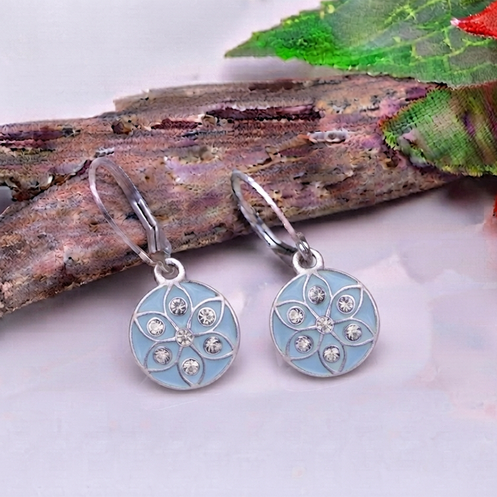 The99Jewel Chic Designer Austrian Stone Hoop Earrings for Party Wear