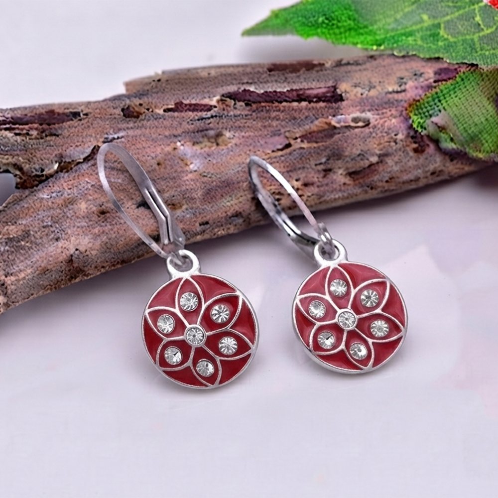 The99Jewel Chic Designer Austrian Stone Hoop Earrings for Party Wear