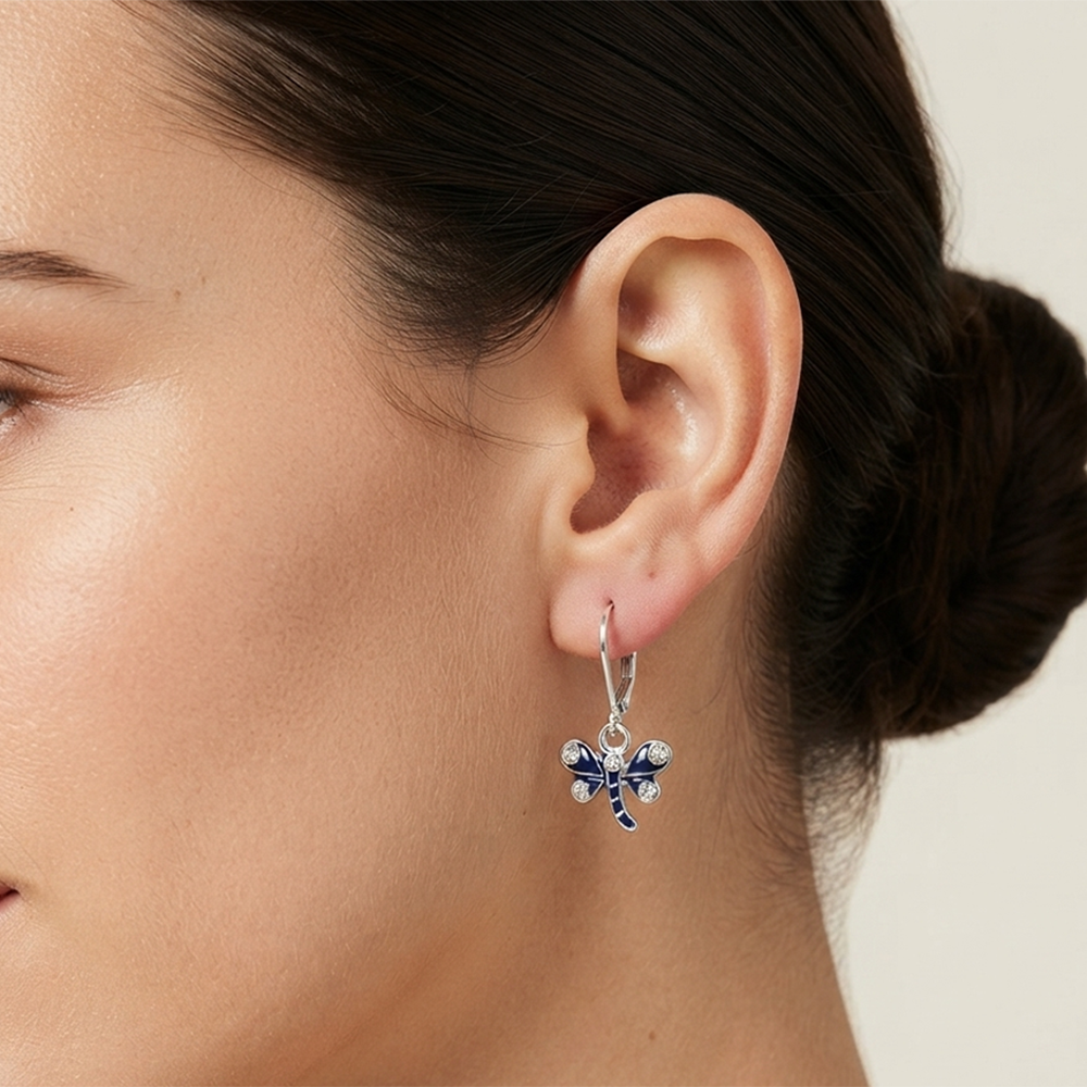 The99Jewel Elegant Silver Plated Austrian Stone Hoop Earrings