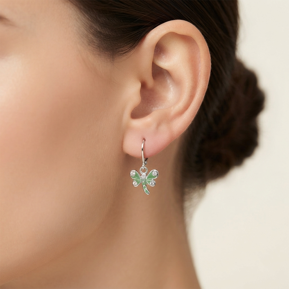 The99Jewel Elegant Silver Plated Austrian Stone Hoop Earrings