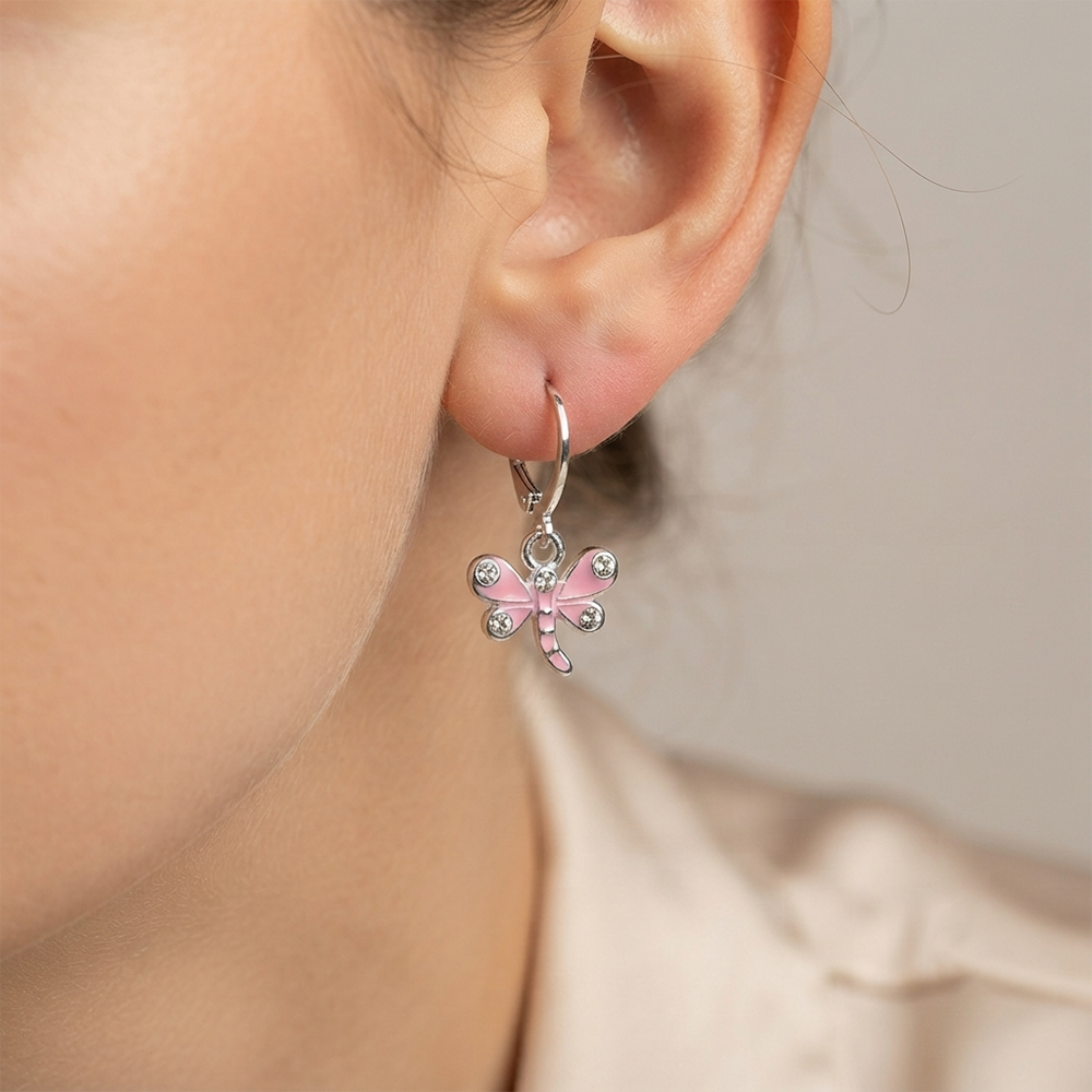The99Jewel Elegant Silver Plated Austrian Stone Hoop Earrings