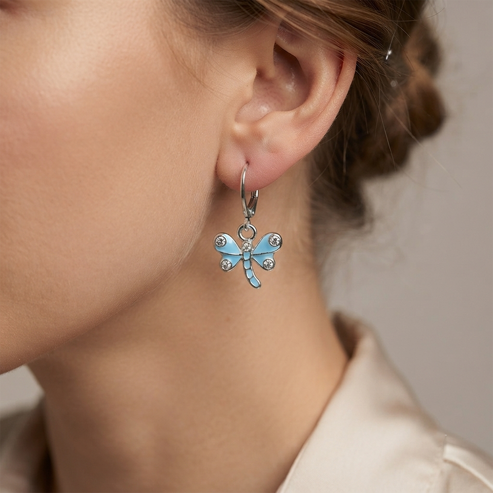 The99Jewel Elegant Silver Plated Austrian Stone Hoop Earrings