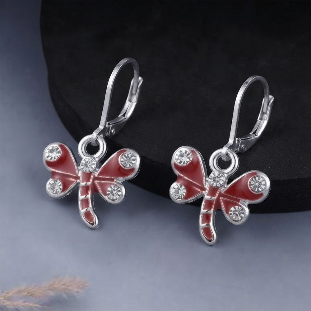 The99Jewel Elegant Silver Plated Austrian Stone Hoop Earrings 