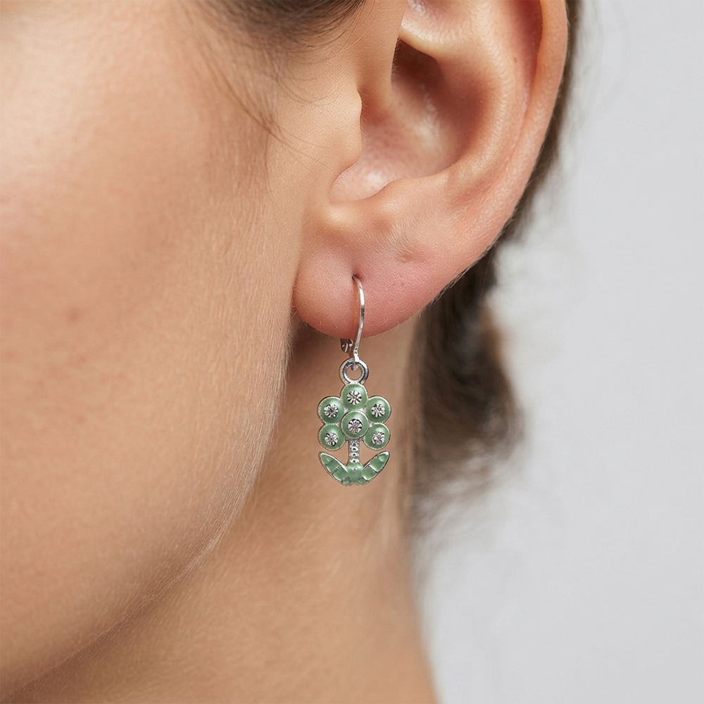 The99Jewel Elegant Silver Plated Austrian Stone Hoop Earrings