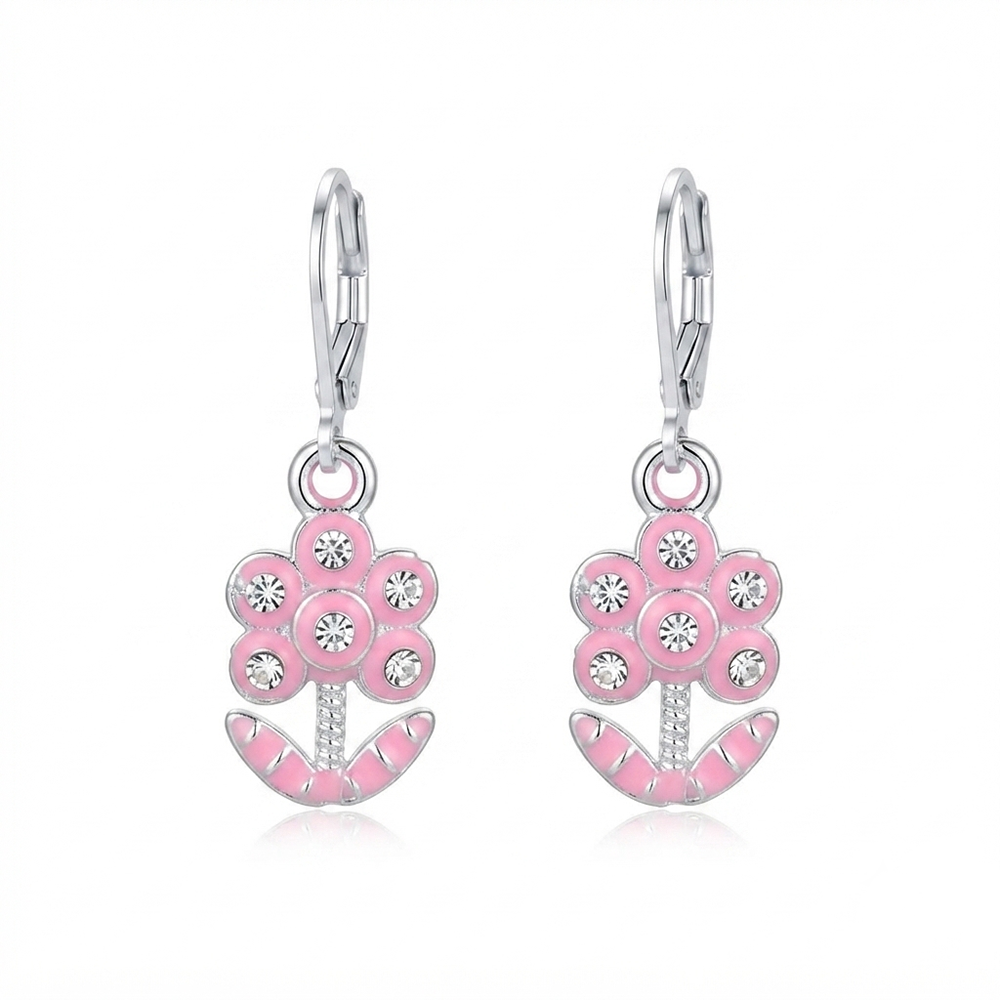 The99Jewel Elegant Silver Plated Austrian Stone Hoop Earrings