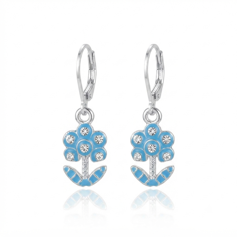 The99Jewel Elegant Silver Plated Austrian Stone Hoop Earrings