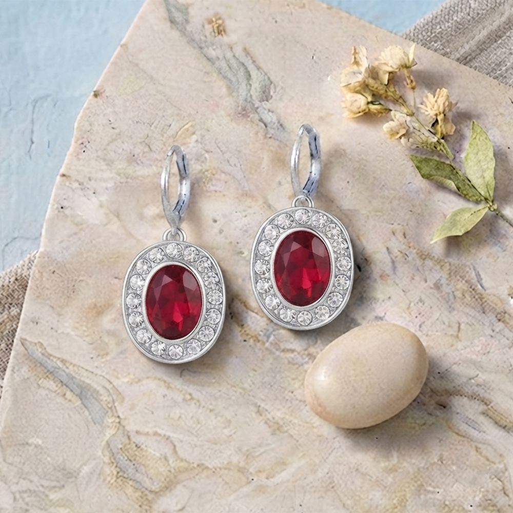 The99Jewel Sparkling Austrian Stone Fashion Hoop Earrings