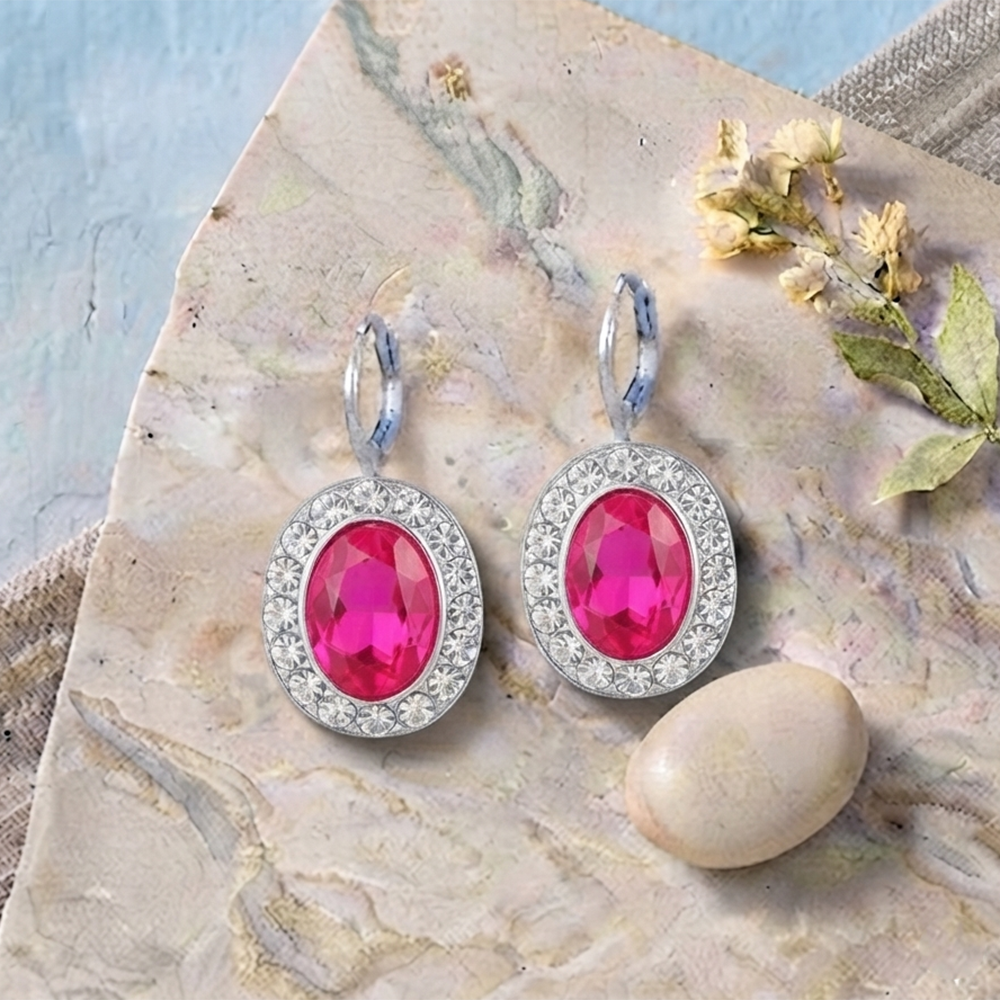 The99Jewel Sparkling Austrian Stone Fashion Hoop Earrings