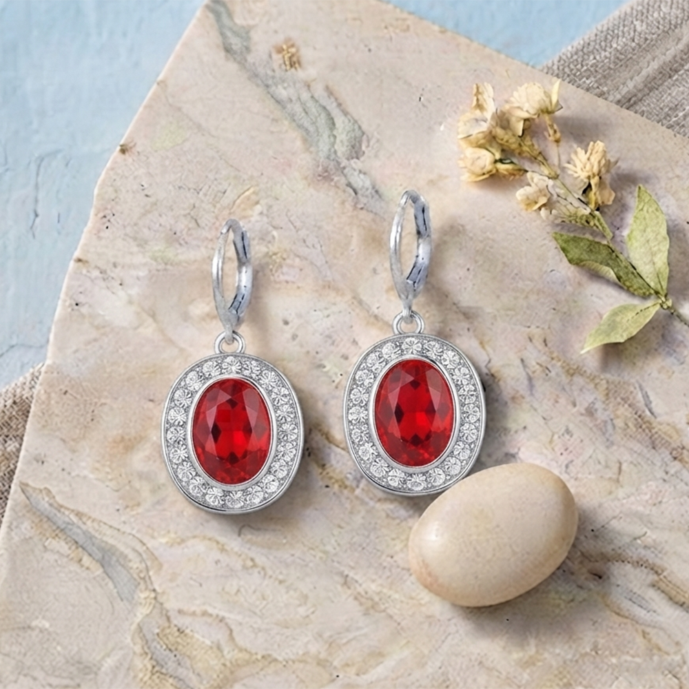 The99Jewel Sparkling Austrian Stone Fashion Hoop Earrings