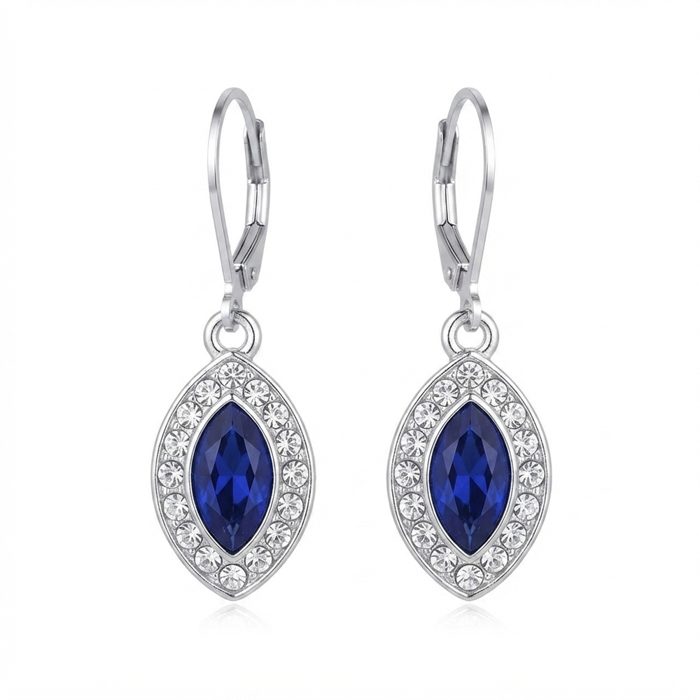 The99Jewel Modern Silver Plated Austrian Stone Hoop Earrings for Women
