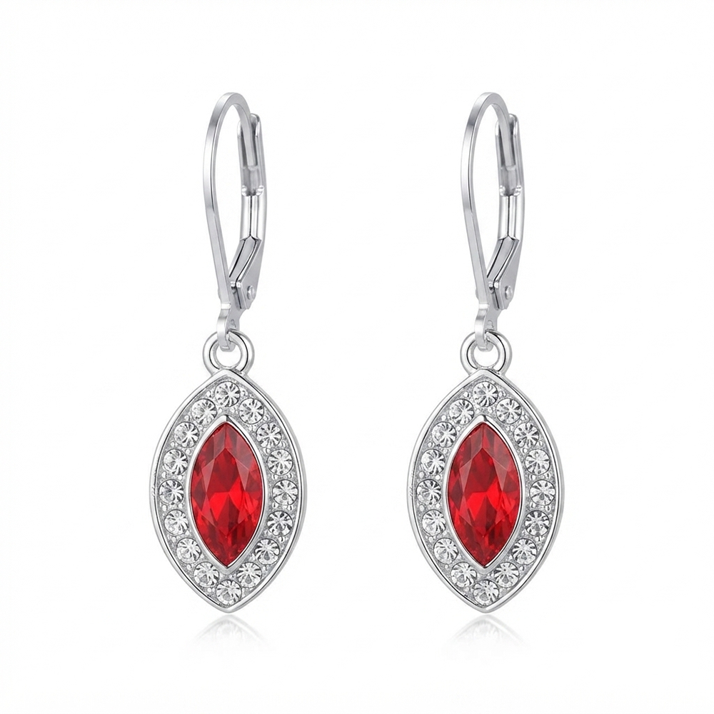 The99Jewel Modern Silver Plated Austrian Stone Hoop Earrings for Women