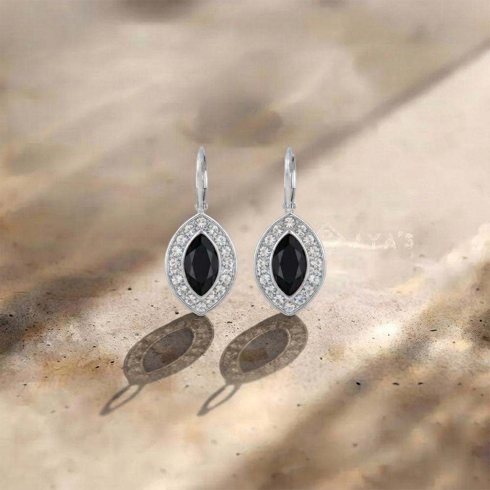 The99Jewel Modern Silver Plated Austrian Stone Hoop Earrings for Women