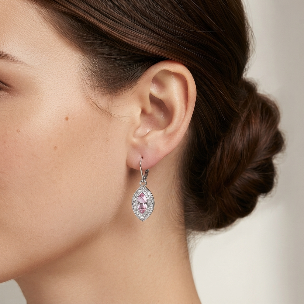 The99Jewel Modern Silver Plated Austrian Stone Hoop Earrings for Women