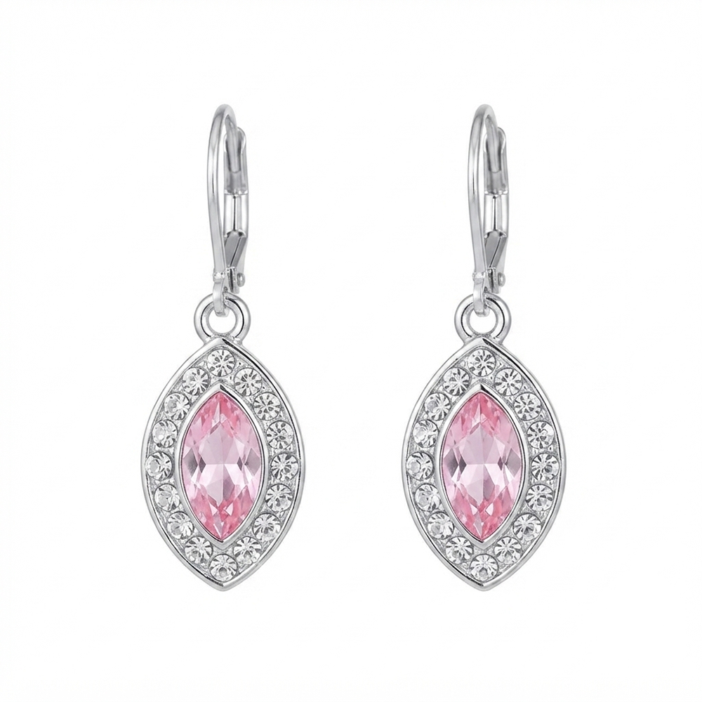 The99Jewel Modern Silver Plated Austrian Stone Hoop Earrings for Women