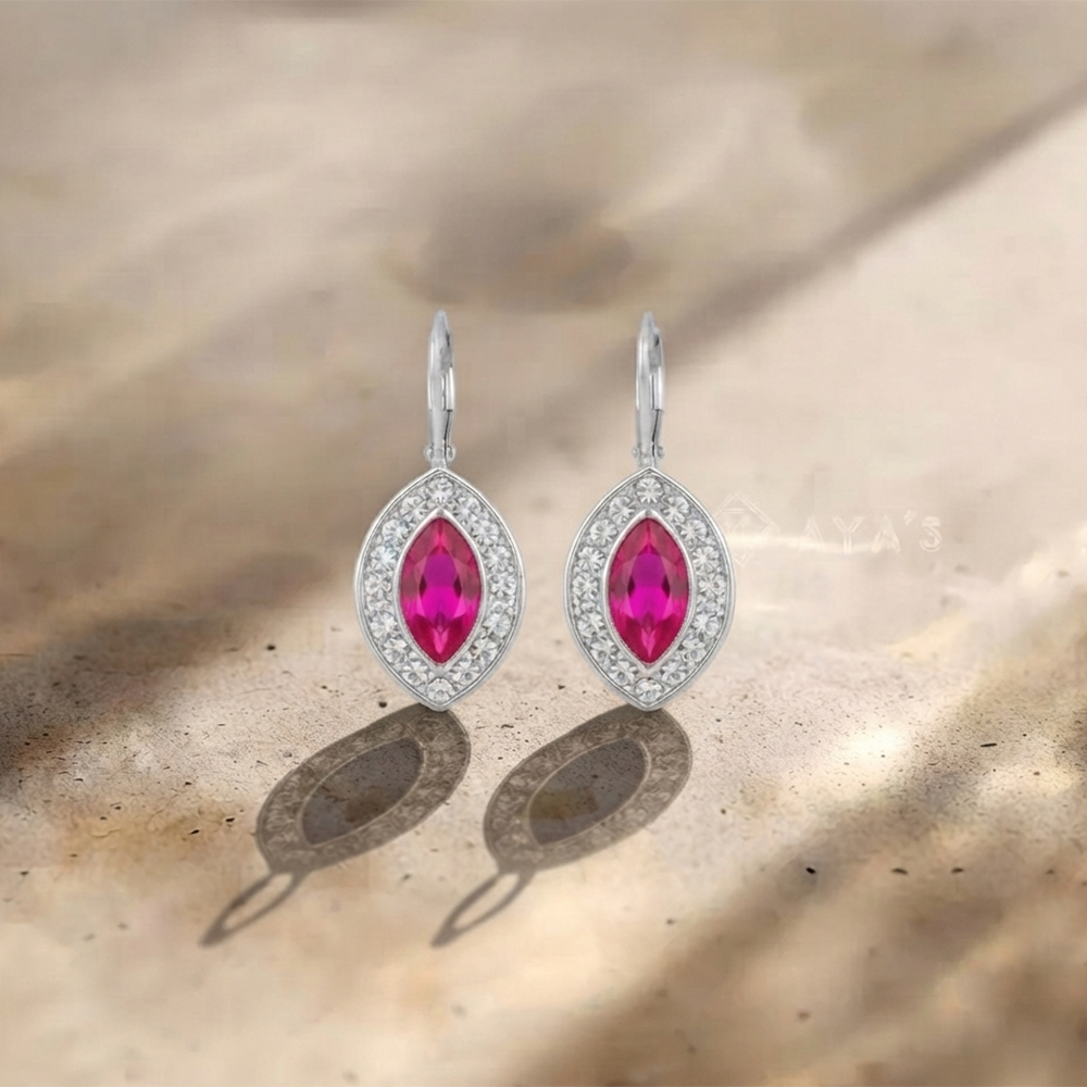 The99Jewel Modern Silver Plated Austrian Stone Hoop Earrings for Women