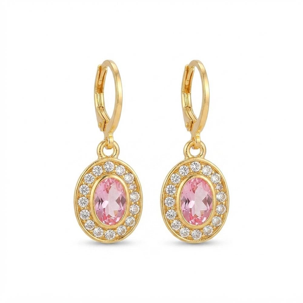 The99Jewel Glamorous Gold Plated Crystal and Austrian Stone Hoop Earrings