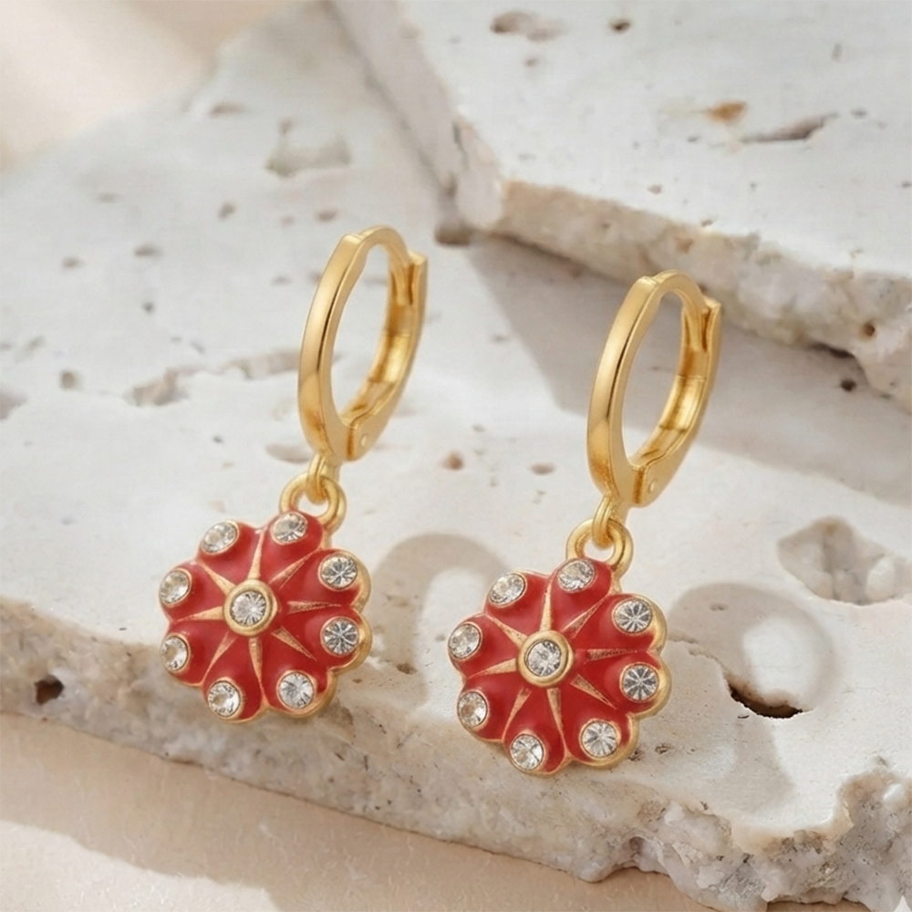 The99Jewel Modern Gold Plated Statement Hoop Earrings