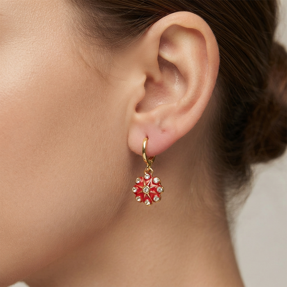 The99Jewel Modern Gold Plated Statement Hoop Earrings