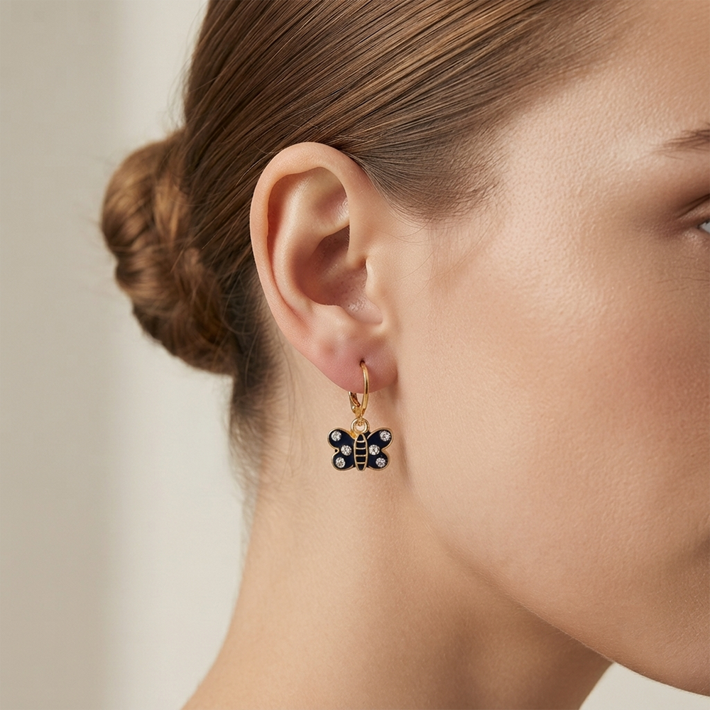 The99Jewel Modern Gold Plated Statement Hoop Earrings