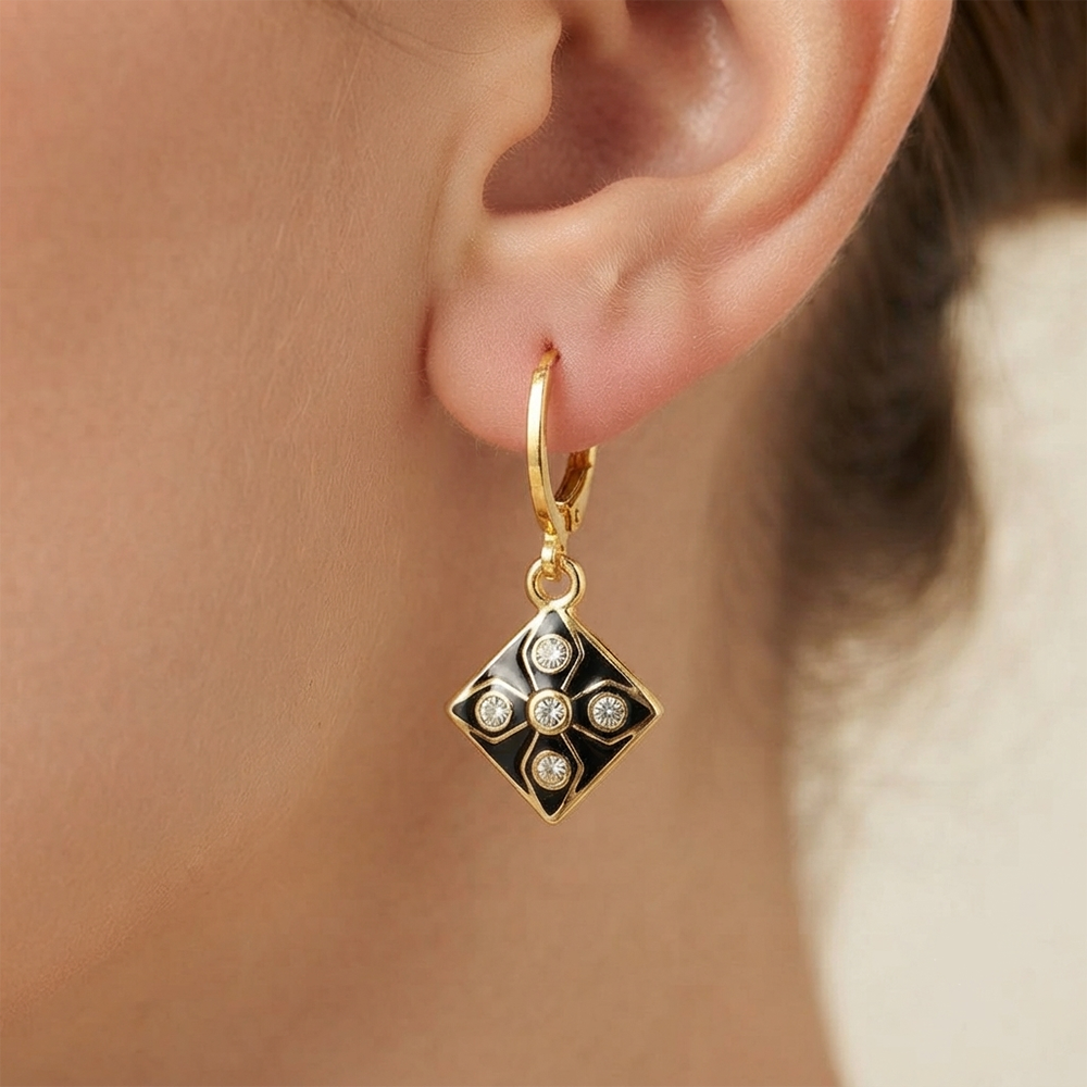 The99Jewel Modern Gold Plated Statement Hoop Earrings