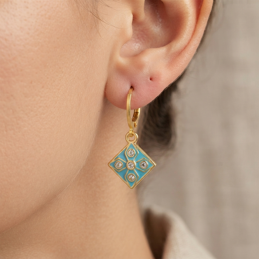 The99Jewel Modern Gold Plated Statement Hoop Earrings