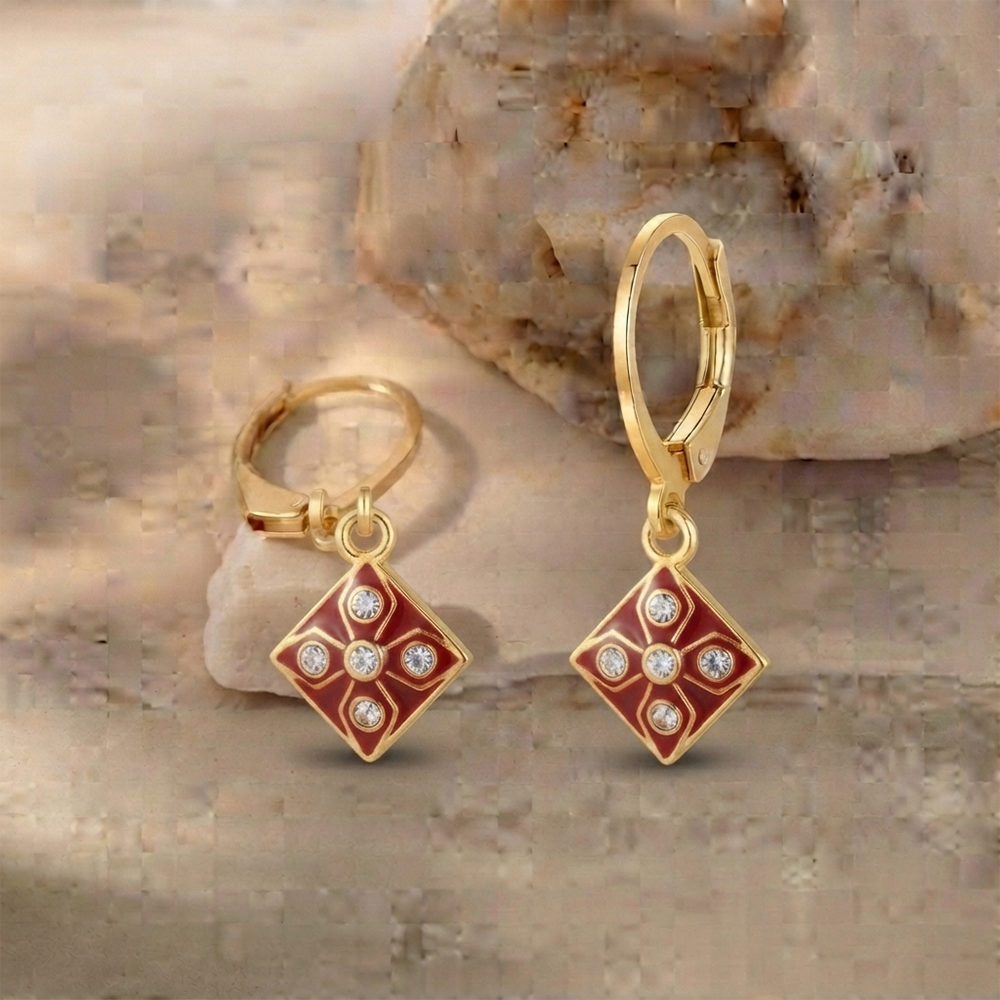 The99Jewel Modern Gold Plated Statement Hoop Earrings