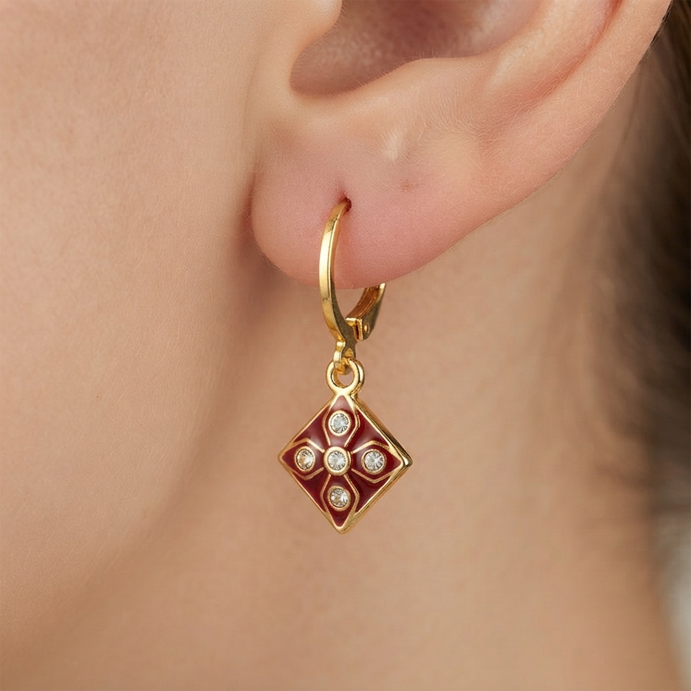 The99Jewel Modern Gold Plated Statement Hoop Earrings