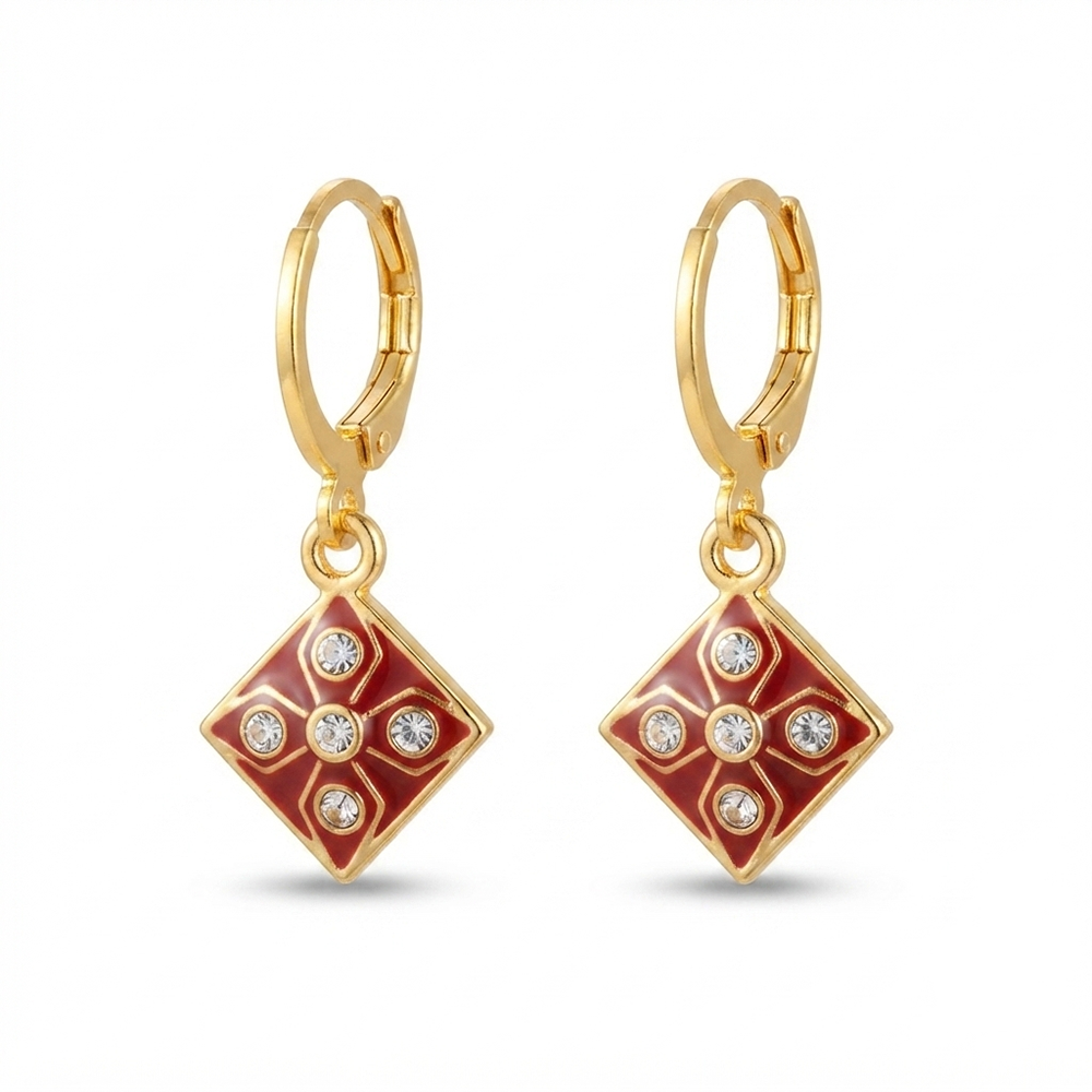 The99Jewel Modern Gold Plated Statement Hoop Earrings