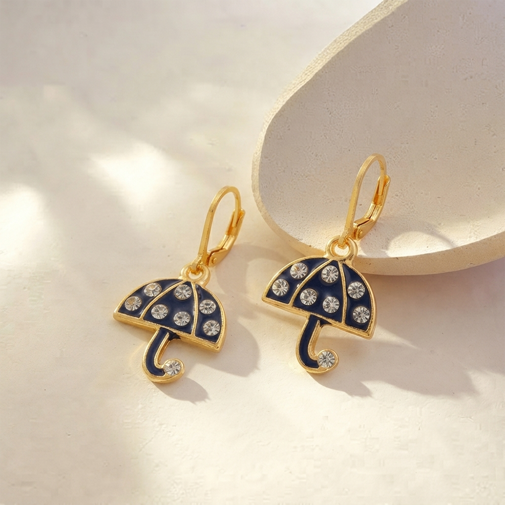 The99Jewel Designer Gold Plated Austrian Stone Hoop Earrings for Women