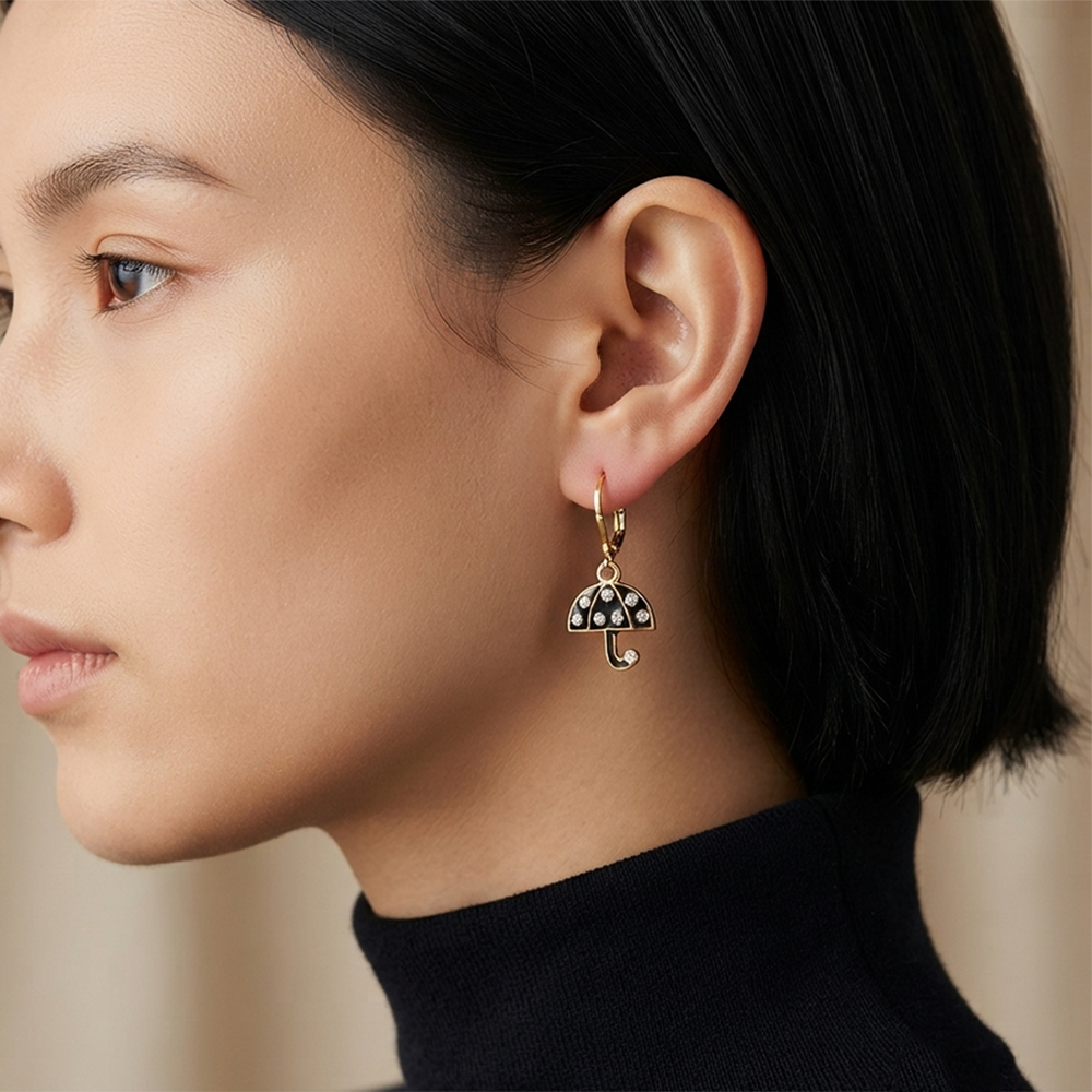 The99Jewel Designer Gold Plated Austrian Stone Hoop Earrings for Women