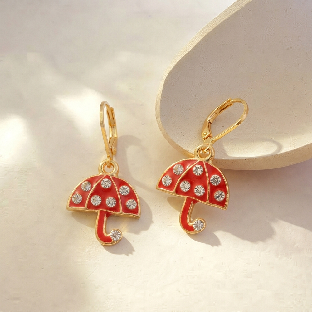 The99Jewel Designer Gold Plated Austrian Stone Hoop Earrings for Women