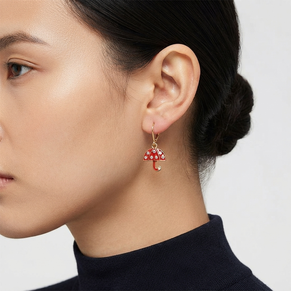 The99Jewel Designer Gold Plated Austrian Stone Hoop Earrings for Women