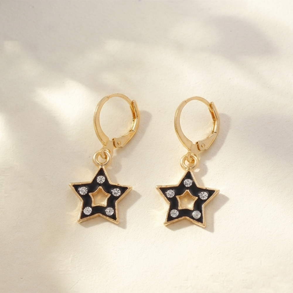 The99Jewel Exclusive Gold Plated Austrian Stone Star Shape Designer Earrings