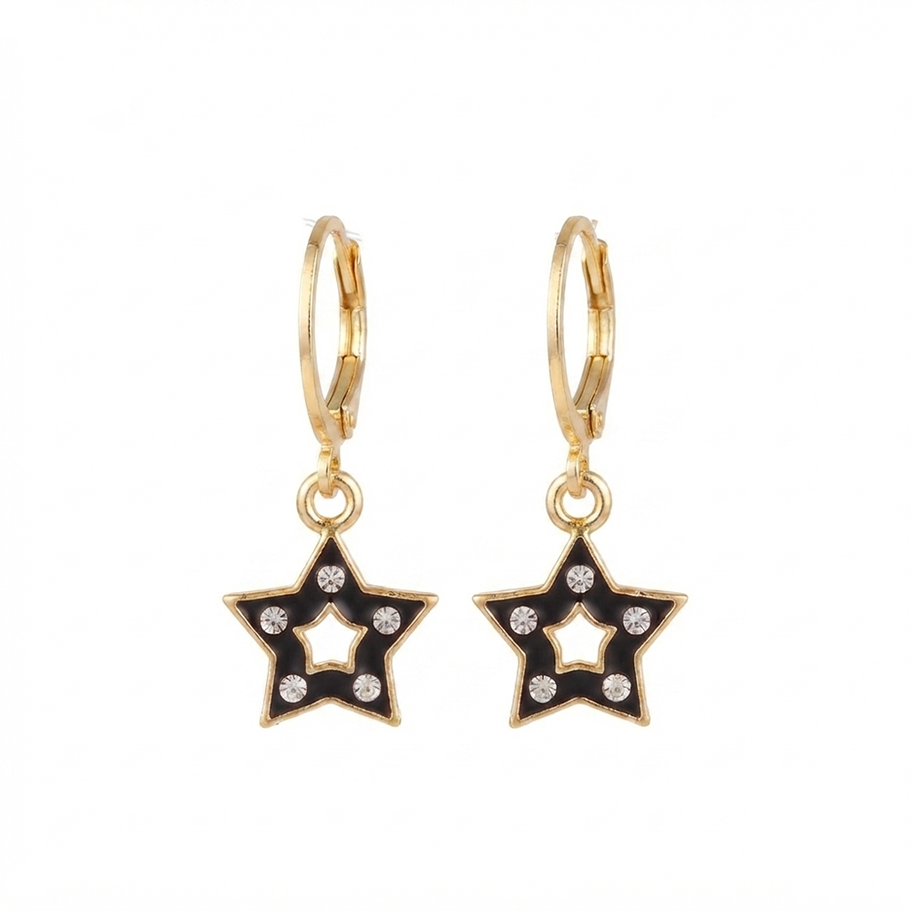 The99Jewel Exclusive Gold Plated Austrian Stone Star Shape Designer Earrings
