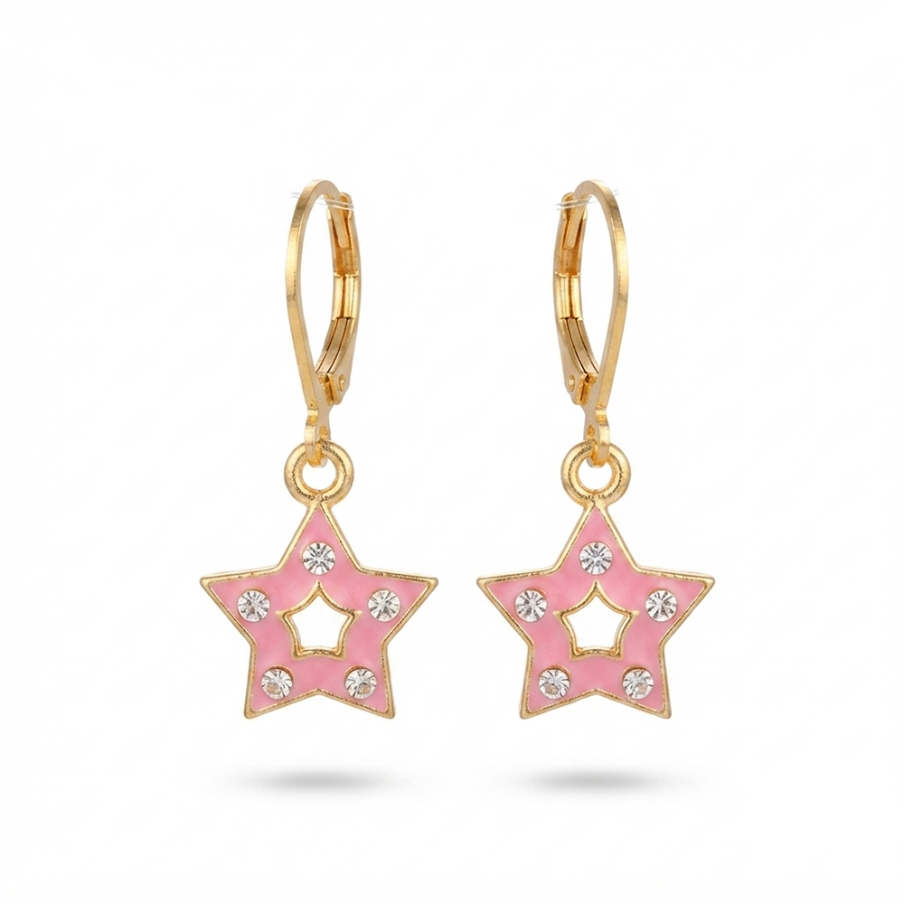 The99Jewel Exclusive Gold Plated Austrian Stone Star Shape Designer Earrings