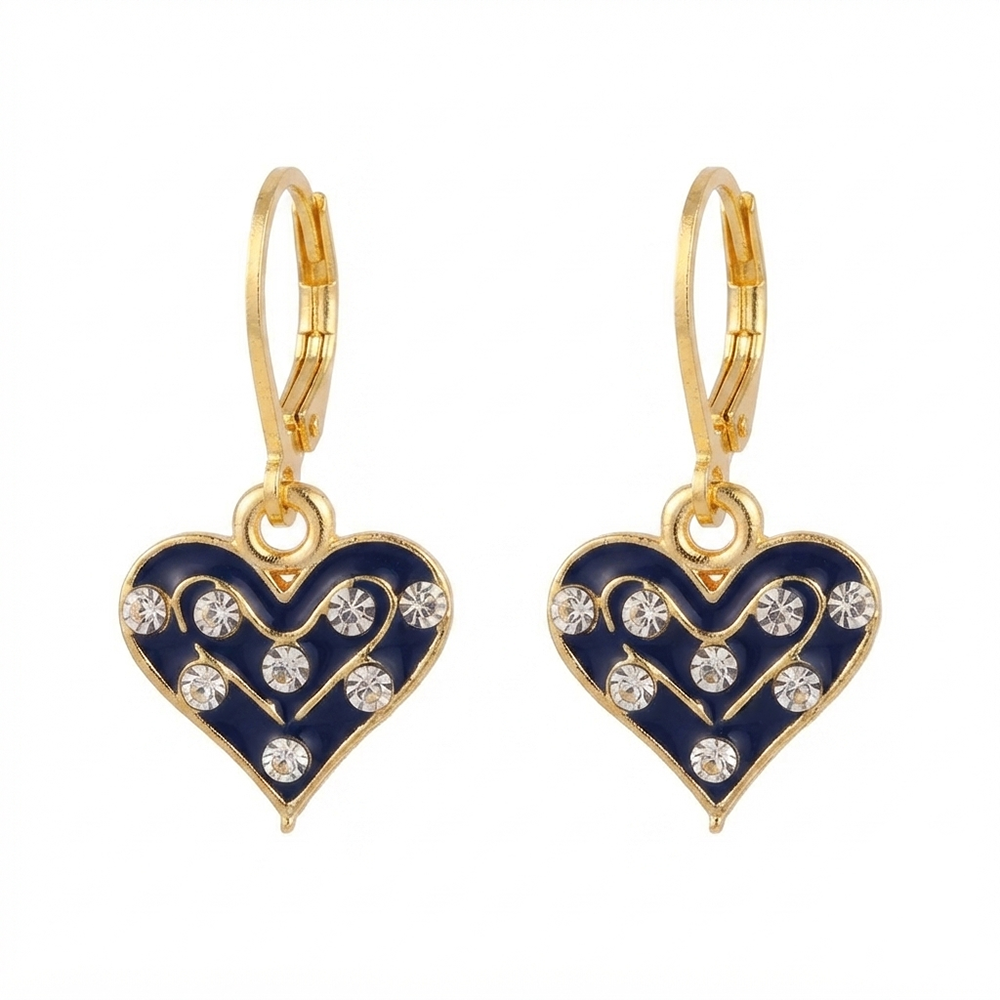 The99Jewel Graceful Gold Plated Austrian Stone Hoop Earrings