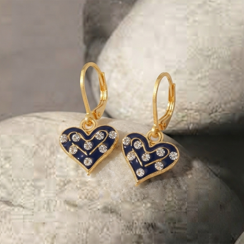 The99Jewel Graceful Gold Plated Austrian Stone Hoop Earrings