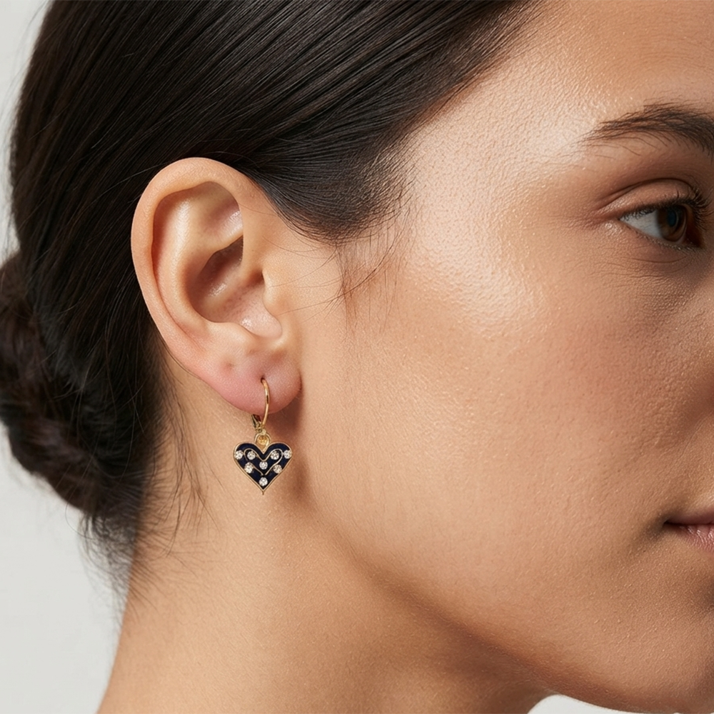 The99Jewel Graceful Gold Plated Austrian Stone Hoop Earrings