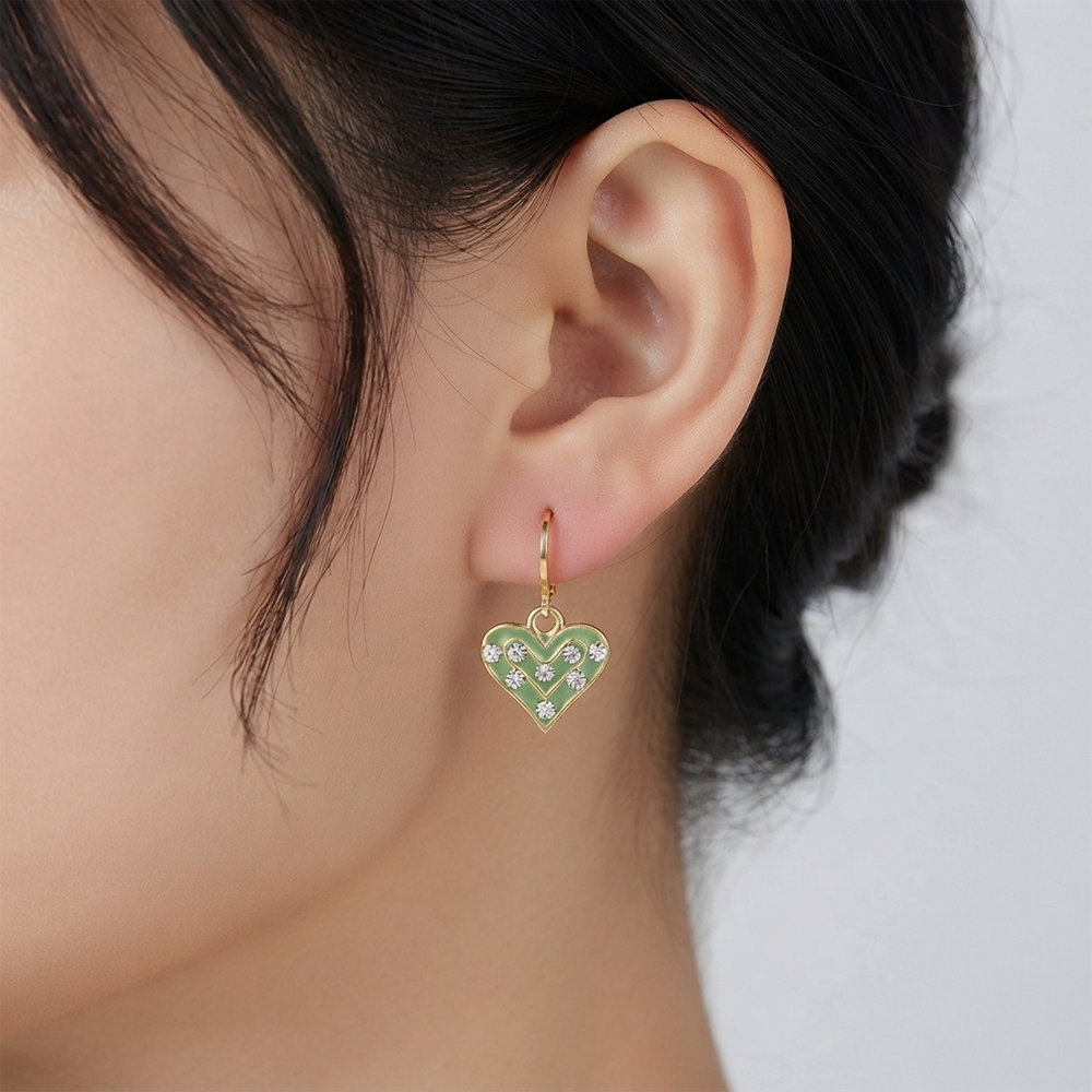 The99Jewel Graceful Gold Plated Austrian Stone Hoop Earrings