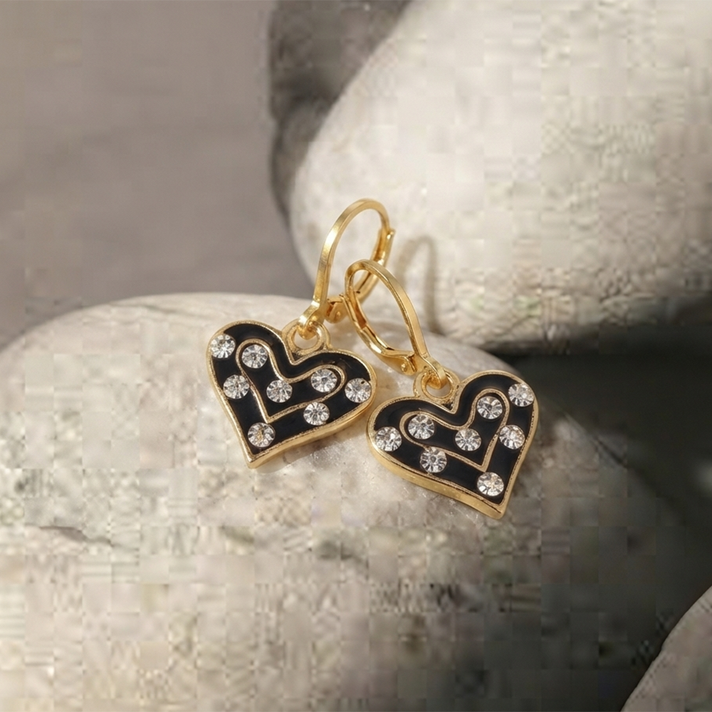 The99Jewel Graceful Gold Plated Austrian Stone Hoop Earrings