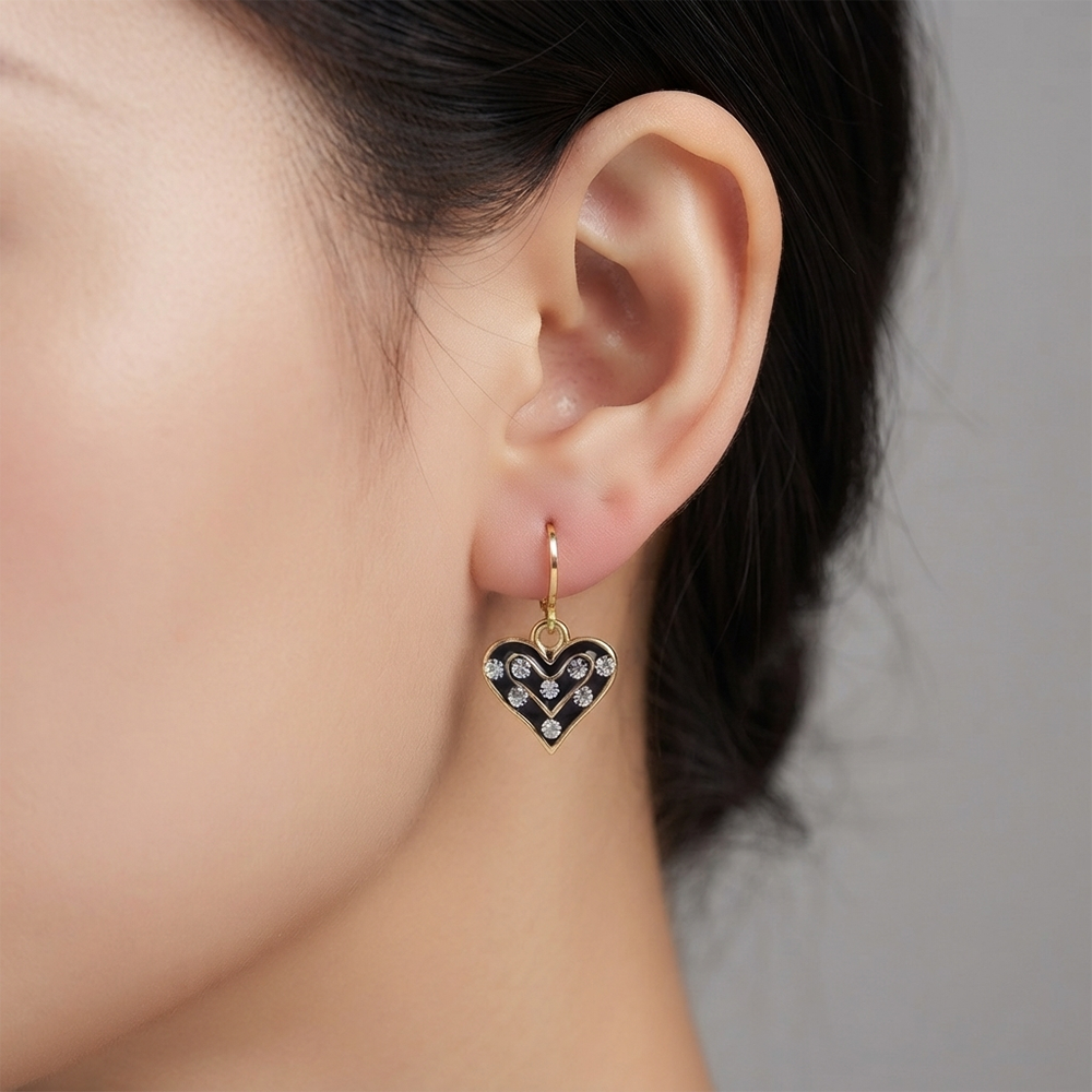 The99Jewel Graceful Gold Plated Austrian Stone Hoop Earrings